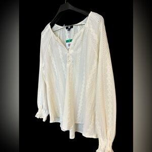 FRYE NWT XL women’s peasant top/cottage core blouse